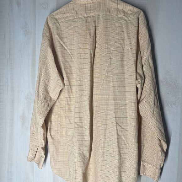 Ralph Lauren Tilden shirt yellow grey and white check button front,‎ size Large - Picture 2 of 10
